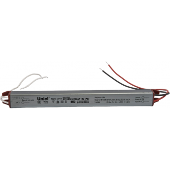 Блок питания UNIEL UET-WAC-024A67 12V IP67 ультратонкий Блок питания UNIEL UET-WAC-024A67 12V IP67 ультратонкий
