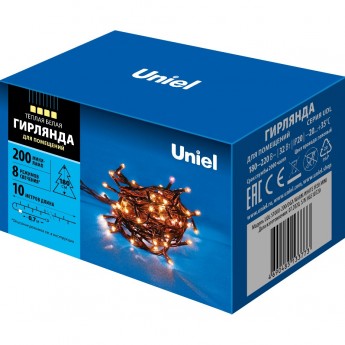 Гирлянда Uniel UDL-S1000-200/DGA WARM WHITE IP20 MINI Гирлянда Uniel UDL-S1000-200/DGA WARM WHITE IP20 MINI