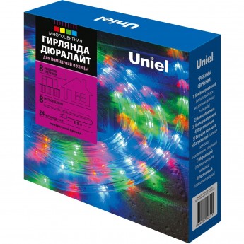 Гирлянда UNIEL ULD-D50 8M/С08 IP44 MULTI Гирлянда UNIEL ULD-D50 8M/С08 IP44 MULTI