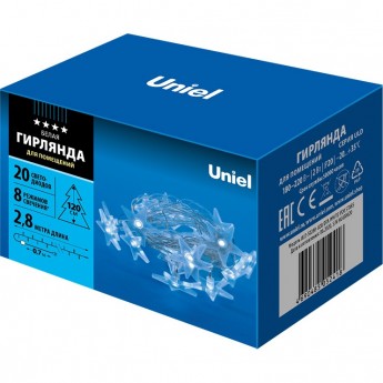 Гирлянда UNIEL ULD-S0280-020/DTA WHITE IP20 STARS Гирлянда UNIEL ULD-S0280-020/DTA WHITE IP20 STARS