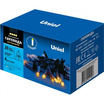 Гирлянда UNIEL ULD-S0400-020/SGA WARM WHITE IP20 CANDLES Гирлянда UNIEL ULD-S0400-020/SGA WARM WHITE IP20 CANDLES