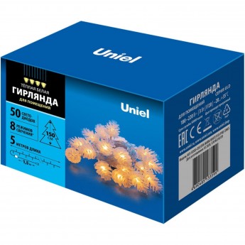 Гирлянда UNIEL ULD-S0500-050/DTA WARM WHITE IP20 PINE CONES Гирлянда UNIEL ULD-S0500-050/DTA WARM WHITE IP20 PINE CONES