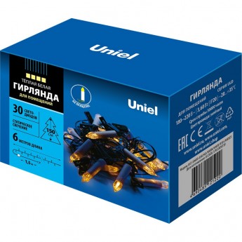 Гирлянда UNIEL ULD-S0600-030/SGA WARM WHITE IP20 CANDLES Гирлянда UNIEL ULD-S0600-030/SGA WARM WHITE IP20 CANDLES