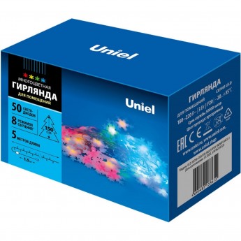 Гирлянда UNIEL ULD-S0700-050/DTA MULTI IP20 SNOWFLAKES-3 Гирлянда UNIEL ULD-S0700-050/DTA MULTI IP20 SNOWFLAKES-3