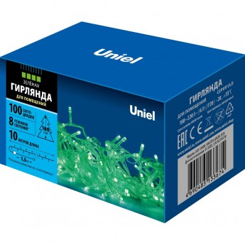 Гирлянда UNIEL ULD-S1000-100/DTA GREEN IP20 Гирлянда UNIEL ULD-S1000-100/DTA GREEN IP20