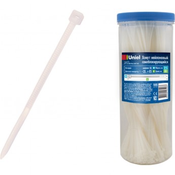 Хомут нейлоновый UNIEL UCS-S25/080 White 1000 TUBE