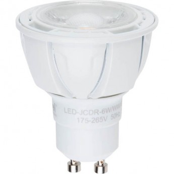 Лампа светодиодная диммируемая UNIEL LED-JCDR-6W/WW/GU10/FR/DIM/38D ALP01WH пластик Лампа светодиодная диммируемая UNIEL LED-JCDR-6W/WW/GU10/FR/DIM/38D ALP01WH пластик