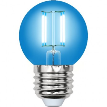 Лампа светодиодная UNIEL LED-G45-5W/BLUE/E27 GLA02BL картон Лампа светодиодная UNIEL LED-G45-5W/BLUE/E27 GLA02BL картон