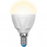 Лампа светодиодная UNIEL LED-G45 7W/WW/E14/FR PLP01WH картон UL-00002419