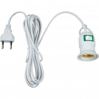 Патрон подвесной с выключателем и штепсельной вилкой UNIEL DLC-P-T50B/E27 2M WHITE Патрон подвесной с выключателем и штепсельной вилкой UNIEL DLC-P-T50B/E27 2M WHITE