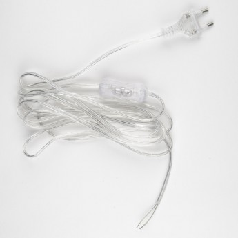 Сетевой шнур с вилкой и выключателем UNIEL UCX-C12/01A-350 CLEAR Сетевой шнур с вилкой и выключателем UNIEL UCX-C12/01A-350 CLEAR