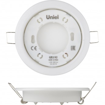 Светильник UNIEL GX53/H2 WHITE 10 PROM
