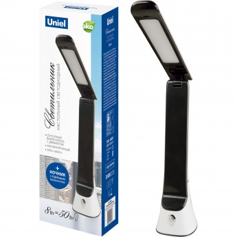 Светильник UNIEL TLD-564 White-Black/LED/500Lm/3000-6000K/Dimmer/NightLight Светильник UNIEL TLD-564 White-Black/LED/500Lm/3000-6000K/Dimmer/NightLight