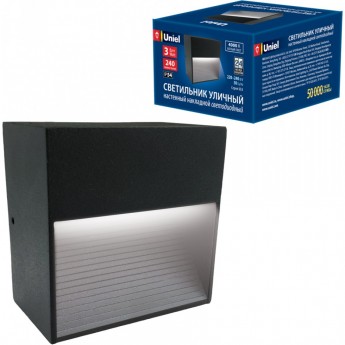 Светильник UNIEL ULU-S03A-3W/4000K IP54 BLACK Светильник UNIEL ULU-S03A-3W/4000K IP54 BLACK