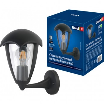 Светильник UNIEL UUL-S80A 60W/E27 IP54 BLACK Светильник UNIEL UUL-S80A 60W/E27 IP54 BLACK