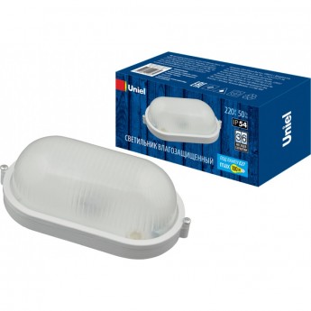 Светильник UNIEL UWL-O01 100W/E27 IP54 WHITE Овал Светильник UNIEL UWL-O01 100W/E27 IP54 WHITE Овал