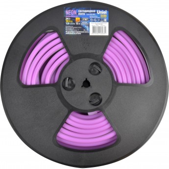 Светодиодная лента UNIEL ULS-N11-2835-120LED/m-8mm-IP67-DC24V-10W/m-15M-PURPLE катушка в герметичной упаковке Светодиодная лента UNIEL ULS-N11-2835-120LED/m-8mm-IP67-DC24V-10W/m-15M-PURPLE катушка в герметичной упаковке