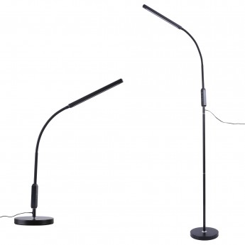 Торшер UNIEL ULM-T619 10W/3000-6500K/DIM BLACK напольный светодиодный, 10W, с регулировкой наклона Торшер UNIEL ULM-T619 10W/3000-6500K/DIM BLACK напольный светодиодный, 10W, с регулировкой наклона