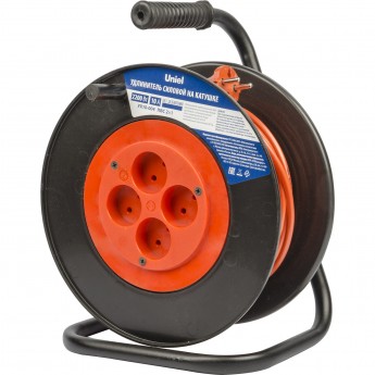 Удлинитель силовой на пластиковой катушке UNIEL YX10-004 /UCK-4N/2x1,00/20M/S ORANGE/BLACK Удлинитель силовой на пластиковой катушке UNIEL YX10-004 /UCK-4N/2x1,00/20M/S ORANGE/BLACK