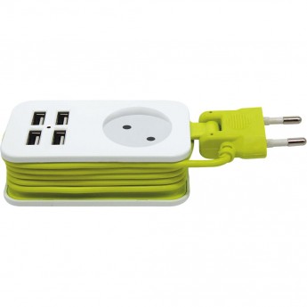 Удлинитель UNIEL S-CT1-1,5U WHITE/GREEN Удлинитель UNIEL S-CT1-1,5U WHITE/GREEN