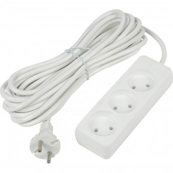 Удлинитель UNIEL S-CU3-10 WHITE серии Ultra, шнур 10м., 3 гнезда, 10A, б/з Удлинитель UNIEL S-CU3-10 WHITE серии Ultra, шнур 10м., 3 гнезда, 10A, б/з