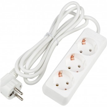 Удлинитель UNIEL S-GCU3-2 WHITE серии Ultra, шнур 2м., 3 гнезда, 16A, с/з Удлинитель UNIEL S-GCU3-2 WHITE серии Ultra, шнур 2м., 3 гнезда, 16A, с/з