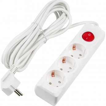 Удлинитель UNIEL S-GCU3-5B WHITE серии Ultra, шнур 5м., 3 гнезда, 16A, с/з Удлинитель UNIEL S-GCU3-5B WHITE серии Ultra, шнур 5м., 3 гнезда, 16A, с/з
