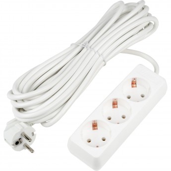 Удлинитель UNIEL S-GCU3-7 WHITE серии Ultra, шнур 7м., 3 гнезда, 16A, с/з Удлинитель UNIEL S-GCU3-7 WHITE серии Ultra, шнур 7м., 3 гнезда, 16A, с/з