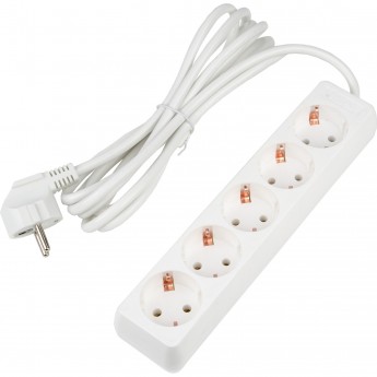 Удлинитель UNIEL S-GCU5-3 WHITE серии Ultra, шнур 3м., 5 гнезд, 16A, с/з Удлинитель UNIEL S-GCU5-3 WHITE серии Ultra, шнур 3м., 5 гнезд, 16A, с/з