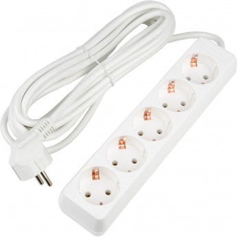 Удлинитель UNIEL S-GCU5-5 WHITE серии Ultra, шнур 5м., 5 гнезд, 16A, с/з Удлинитель UNIEL S-GCU5-5 WHITE серии Ultra, шнур 5м., 5 гнезд, 16A, с/з