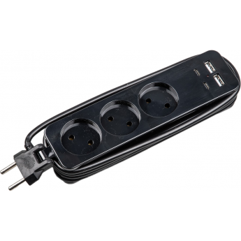 Удлинитель UNIEL TRAVEL S-CT3-1,8UC BLACK Удлинитель UNIEL TRAVEL S-CT3-1,8UC BLACK